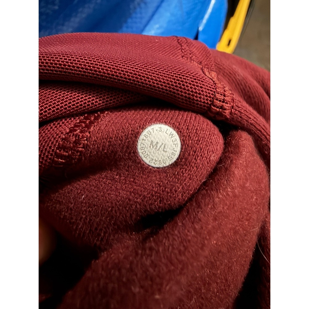 Lululemon Womens Burgundy Scuba Oversized Funnel Neck Half-Zip LW3FJ6S SZ M/L - Picture 2 of 8